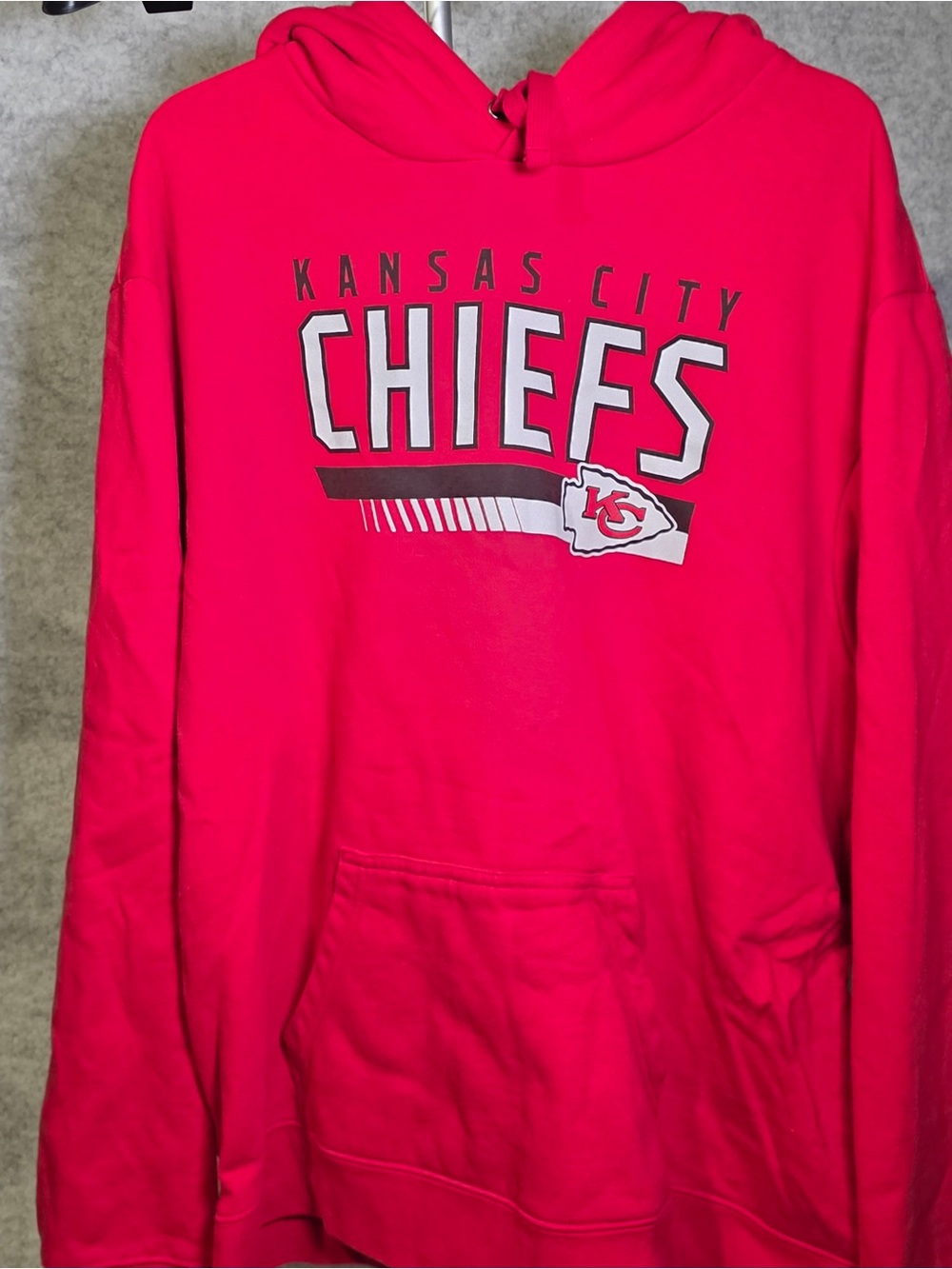 Team Apparel Kansas City Chiefs Red Hooded Sweatshirt Size 2XL